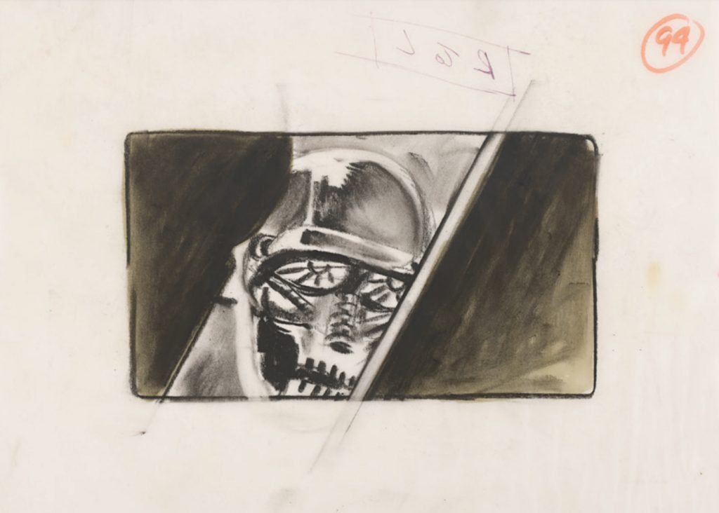 T-800 Head Hand-drawn Storyboard The Terminator (1984)