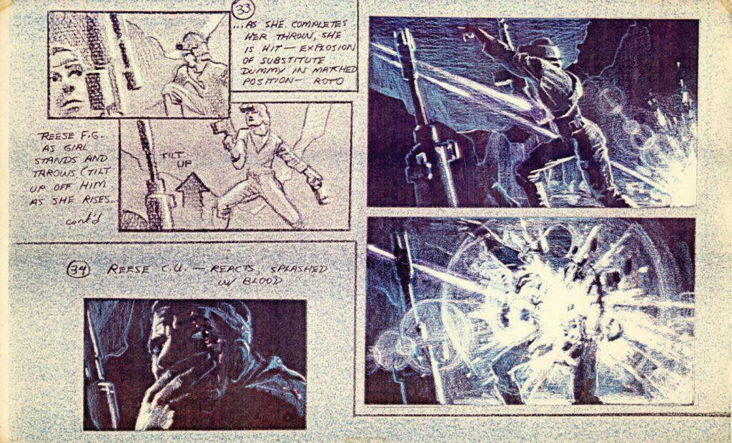 Set of Printed Future War Storyboards (33 - 44) - The Death of Corporal Ferro - The Terminator (1984)