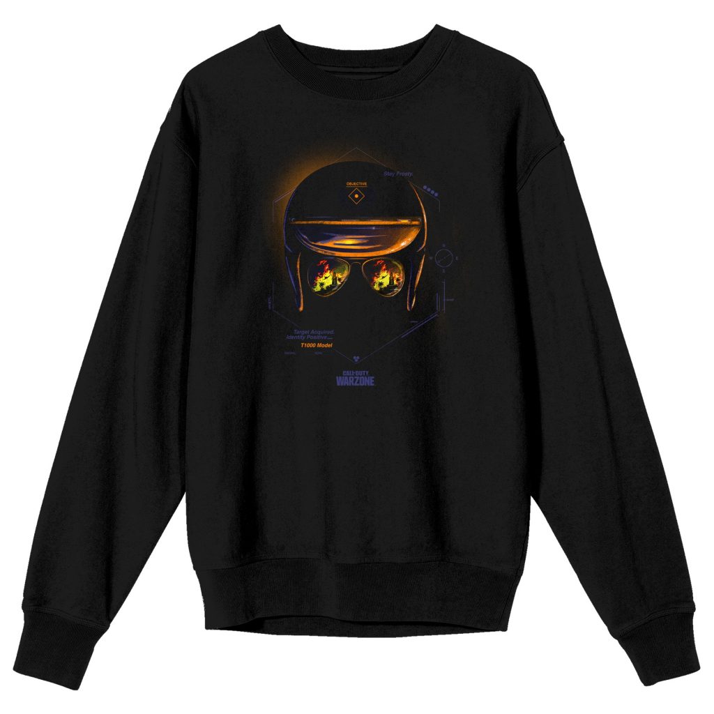 Call Of Duty Warzone X Terminator 2 Model T-1000 Men’s Black Long Sleeve Tee