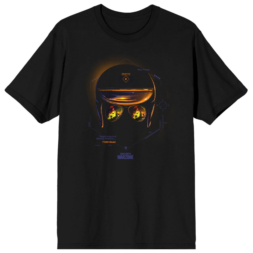 Call Of Duty Warzone X Terminator 2 Model T-1000 Men’s Black Graphic Tee