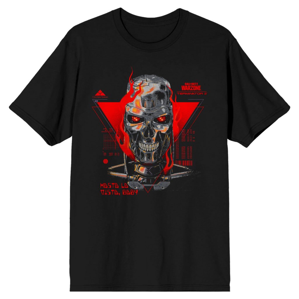 Call Of Duty Warzone X Terminator 2 “Hasta La Vista, Baby” Men’s Black Graphic Tee