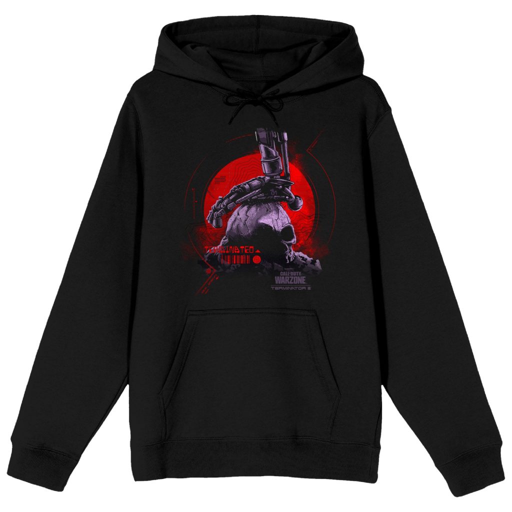 Call Of Duty Warzone X Terminator 2 Men’s Black Sweatshirt Hoodie