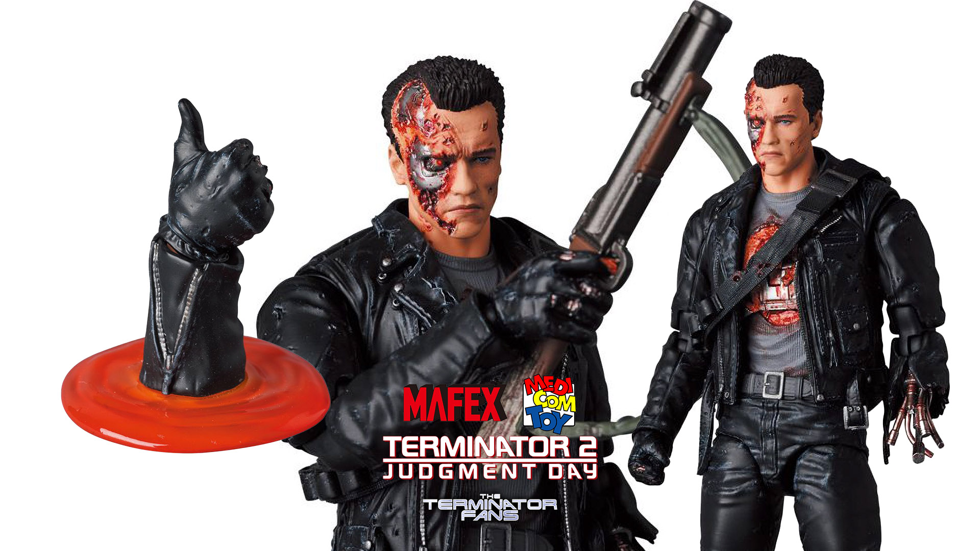 Medicom Toy MAFEX Terminator 2 T-800 Battle Damaged Action Figure