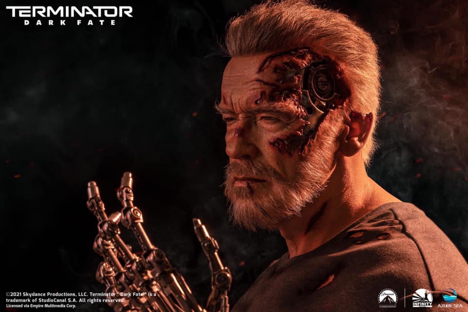 Terminator: Dark Fate - Carl Aged T-800 1/1 Bust Statue by Infinity Studio and AzureSea Studio