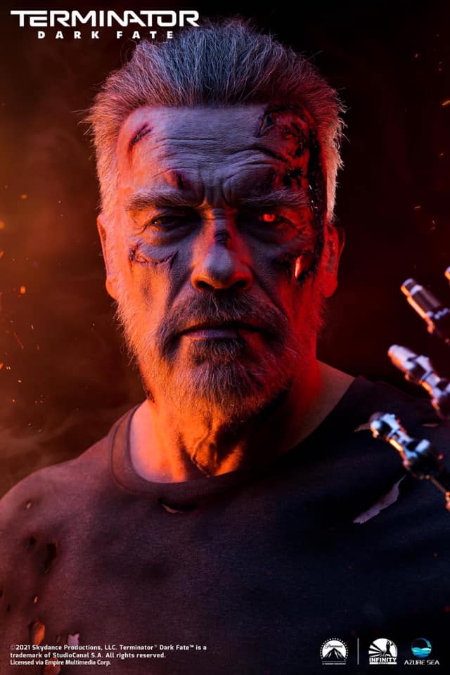 Terminator: Dark Fate - Carl Aged T-800 1/1 Bust Statue by Infinity Studio and AzureSea Studio