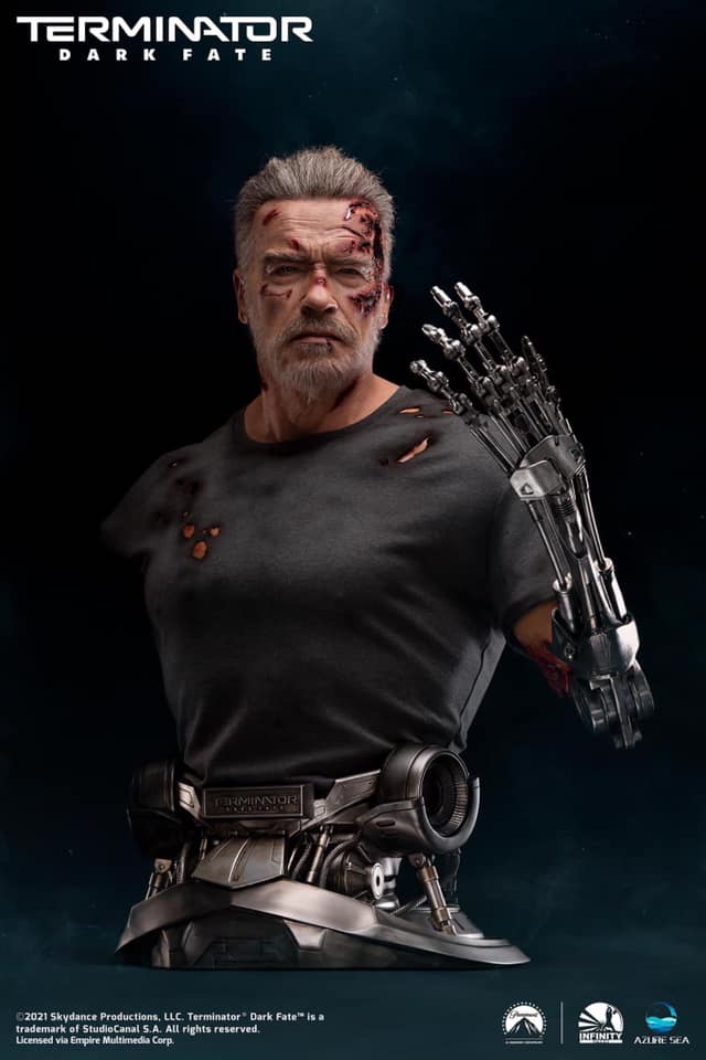 Terminator: Dark Fate - Carl Aged T-800 1/1 Bust Statue by Infinity Studio and AzureSea Studio